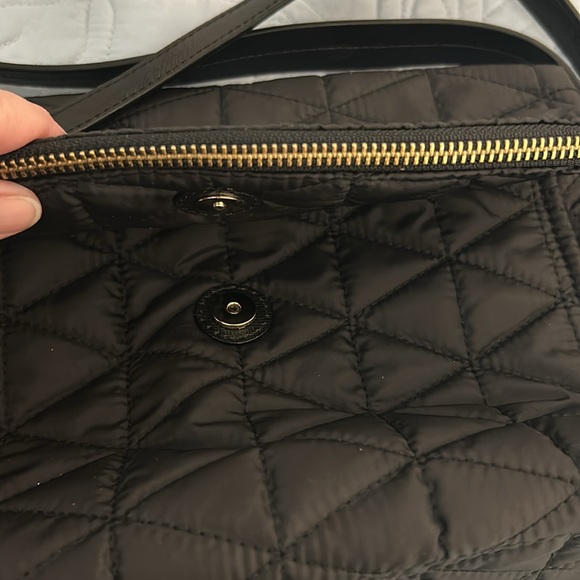 NWT Kate Spade purse. Black quilted with two compartments. - Picture 5 of 12